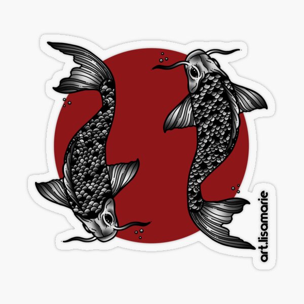 Vista previa del artículo con la obra «Koi», diseñado y vendido por artlisamarie.