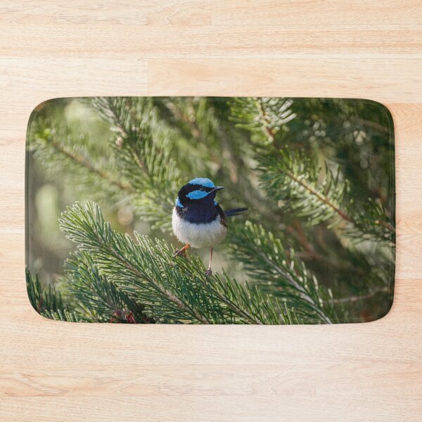 Item preview, Superb Fairywren Among the Pines designed and sold by AvianAdventures.