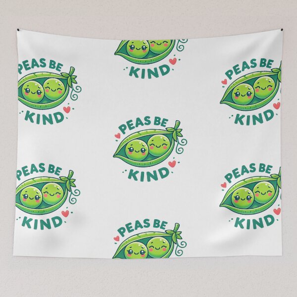 Item preview, Peas Be Kind - Funny Pea Pun, Cute Vegan & Foodie Gift designed and sold by LilMessyKitchen.