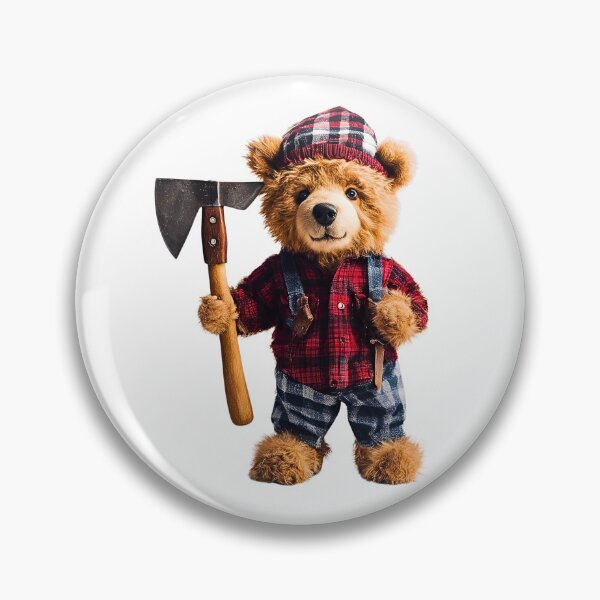 Item preview, Funny Lumberjack Teddy Bear - Cute Plush with Axe Design designed and sold by Fredster1966.