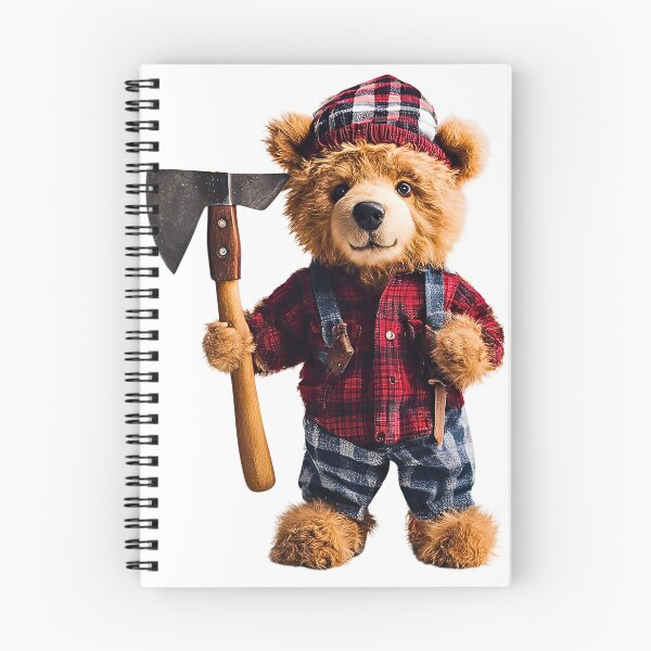 Item preview, Funny Lumberjack Teddy Bear - Cute Plush with Axe Design designed and sold by Fredster1966.