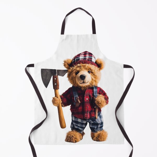 Item preview, Funny Lumberjack Teddy Bear - Cute Plush with Axe Design designed and sold by Fredster1966.