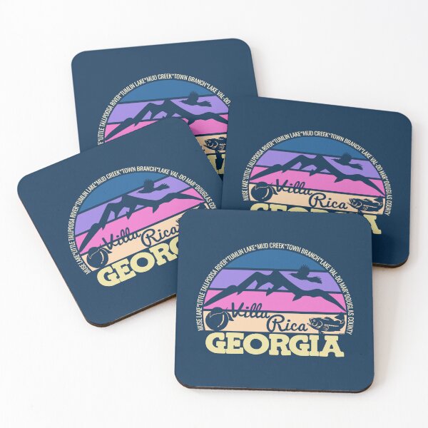 Item preview, Villa Rica Georgia Sunset Retro Vintage Local Pride Logo designed and sold by CRHPOD20.