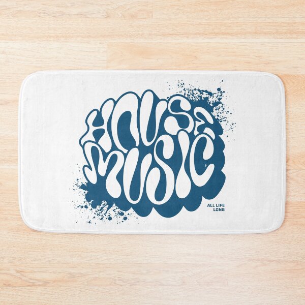 Item preview, HOUSE MUSIC  - Trippy Font Splash (dark blue)  designed and sold by Discothreadz.