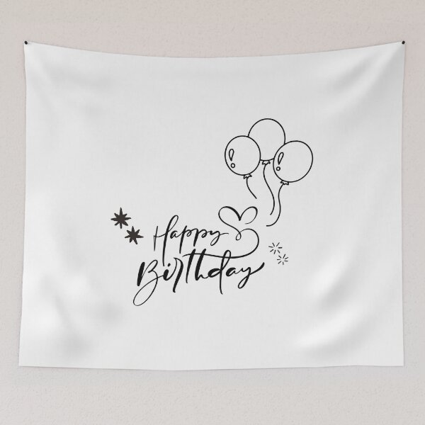 Item preview, Happy Birthday and Balloons designed and sold by Kingkham-Design.