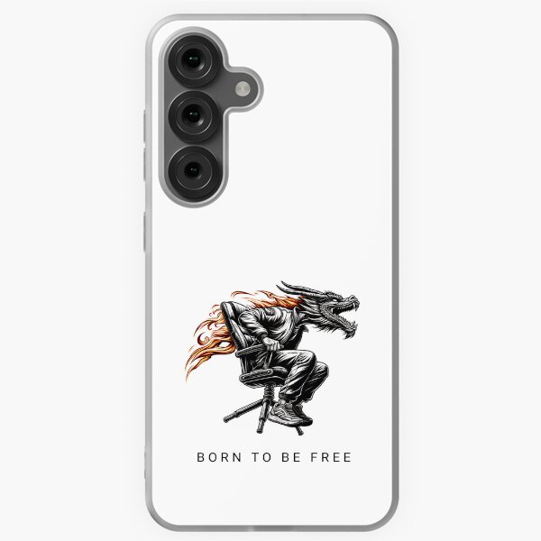 Born to be free! Geboren, um frei zu sein! In jedem steckt ein Drache. Samsung Galaxy Flexible Hülle