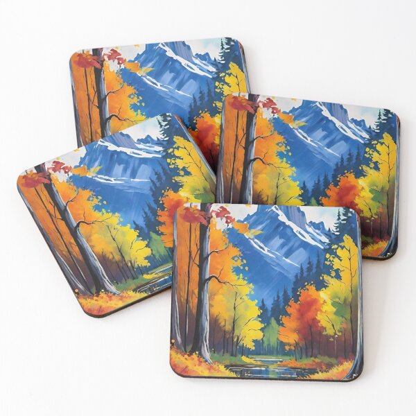 Item preview, landscape, forest, mountains, autumn, designed and sold by DonnaBlankaArt.