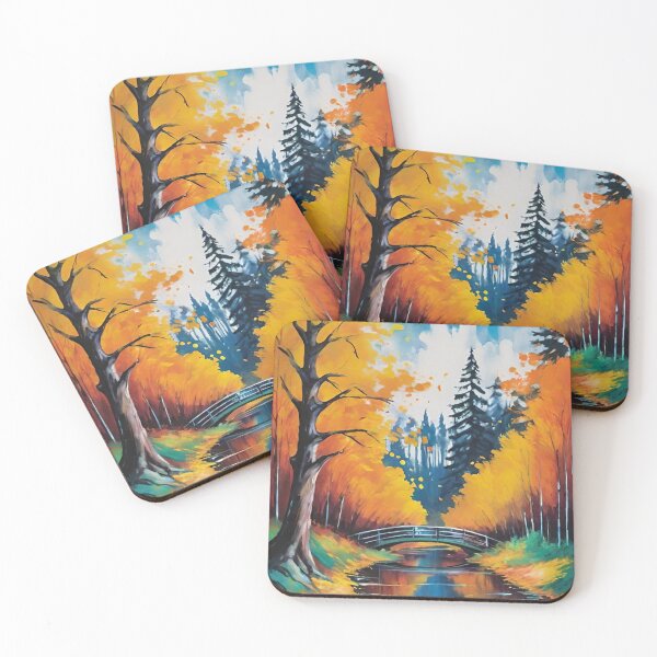 Item preview, landscape, forest, mountains, autumn, designed and sold by DonnaBlankaArt.