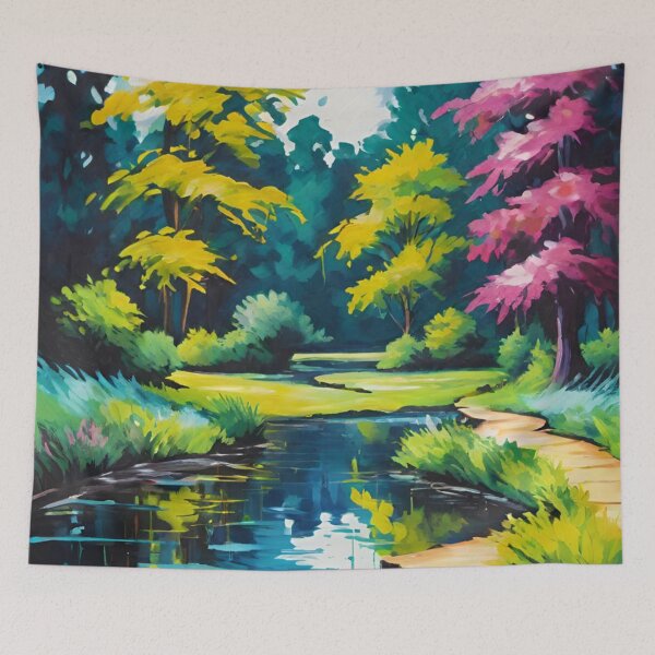 Item preview, landscape, forest, mountains, autumn, designed and sold by DonnaBlankaArt.