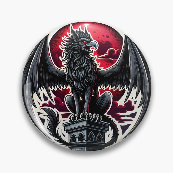 Item preview, Vampire Griffin with Shadows and Moonlit Mist Sticker designed and sold by ColorStudioArt.