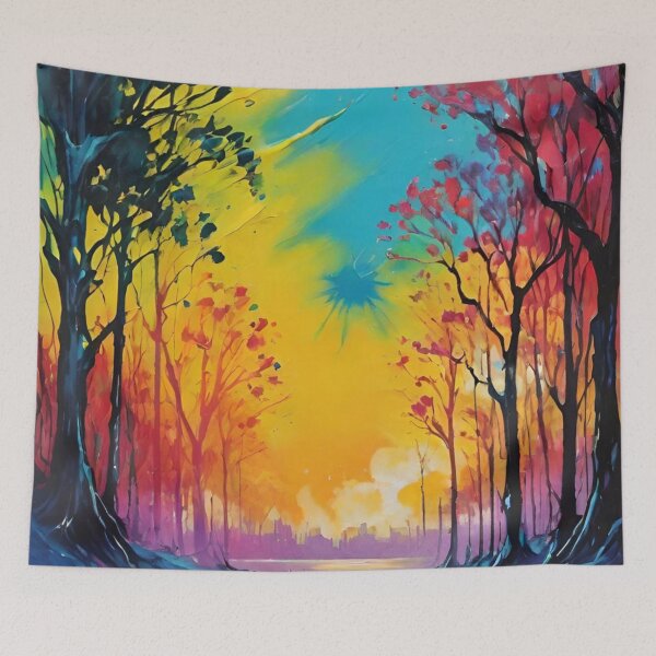 Item preview, landscape, forest, mountains, autumn, designed and sold by DonnaBlankaArt.
