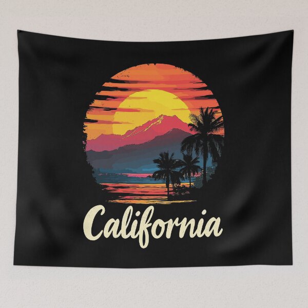 Item preview, Diseño vibrante de puesta de sol en California para amantes de la playa y soñadores designed and sold by ThreadQuirk.