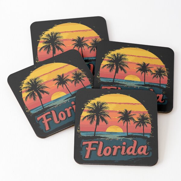 Item preview, Vibrant Florida Sunset Graphic Print Tee for Beach Lovers designed and sold by ThreadQuirk.