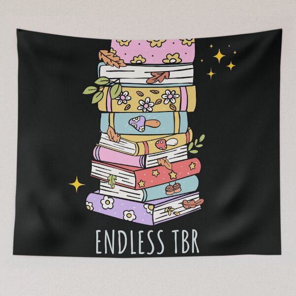Item preview, Endless TBR Bookish Aesthetics Cute Book Stack Book Girlie designed and sold by BookishSerena.
