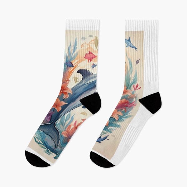 Item preview, Marine Magic: Dolphins in Blue designed and sold by Printopia  Workers.