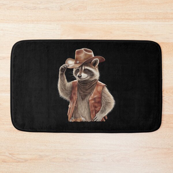 Item preview, Vintage Country Western Cowboy Raccoon Trash Panda designed and sold by PosiMCreations.