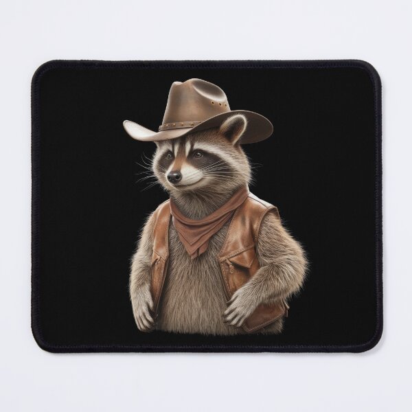 Item preview, Vintage Country Western Cowboy Raccoon Trash Panda designed and sold by PosiMCreations.