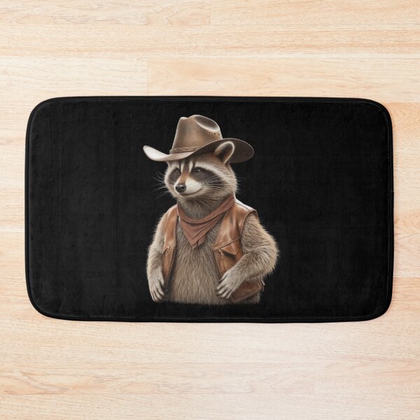 Item preview, Vintage Country Western Cowboy Raccoon Trash Panda designed and sold by PosiMCreations.
