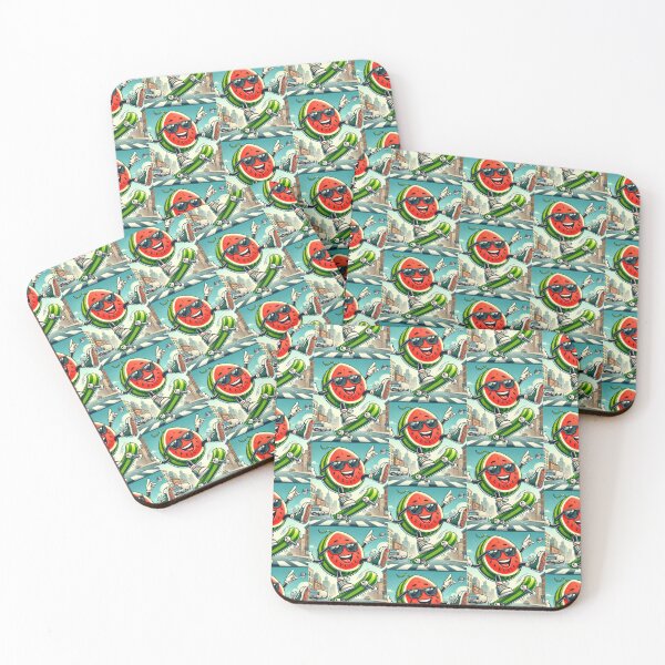 Item preview, Funny Watermelon Urban Skateboarder designed and sold by mkzmerch.