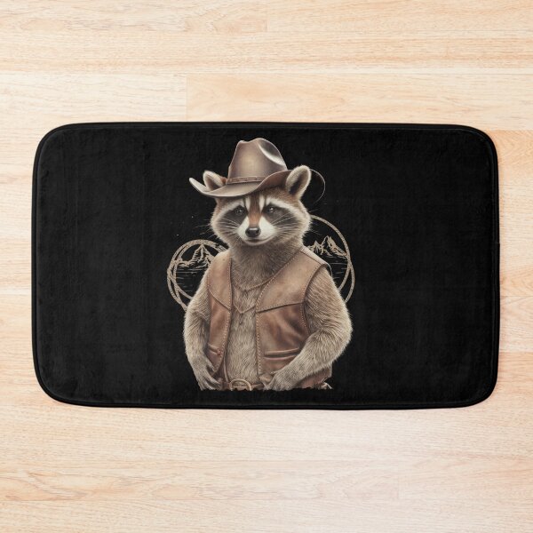 Item preview, Vintage Country Western Cowboy Raccoon Trash Panda designed and sold by PosiMCreations.