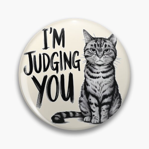 Item preview, I'm Judging You Cat Illustration designed and sold by Dream-Fab.