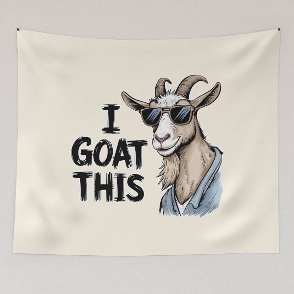 Item preview, I Goat This Cool Goat Pun Illustration designed and sold by Dream-Fab.