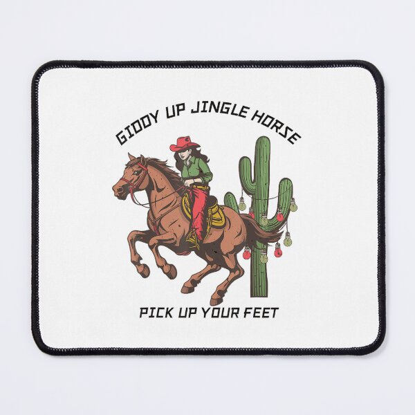 Item preview, Giddy Up Jingle Horse Pick Up Your Feet Christmas Cowgirl designed and sold by NetlandWewerka.