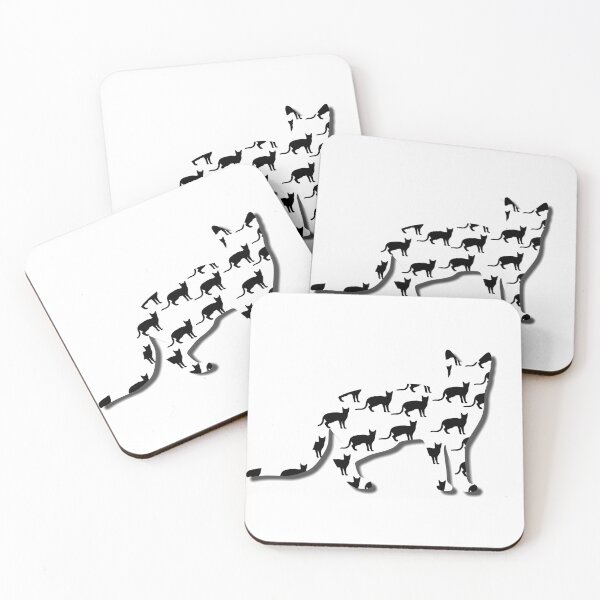 Item preview, Mystique of the Feline: An Elegant Cat Silhouette, Inside Pattern 2, Unique designed and sold by villacreativa.