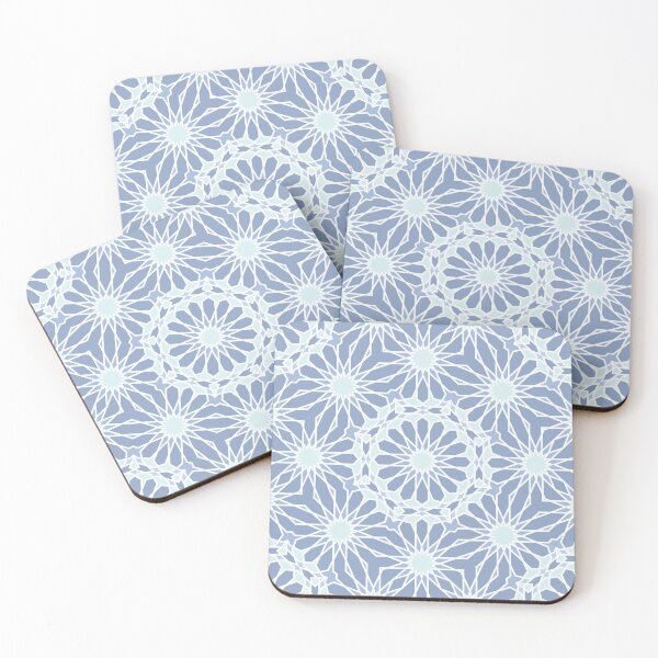 Item preview, Islamic geometric pattern with complex star motifs in blue shades.  designed and sold by NataliArt66.