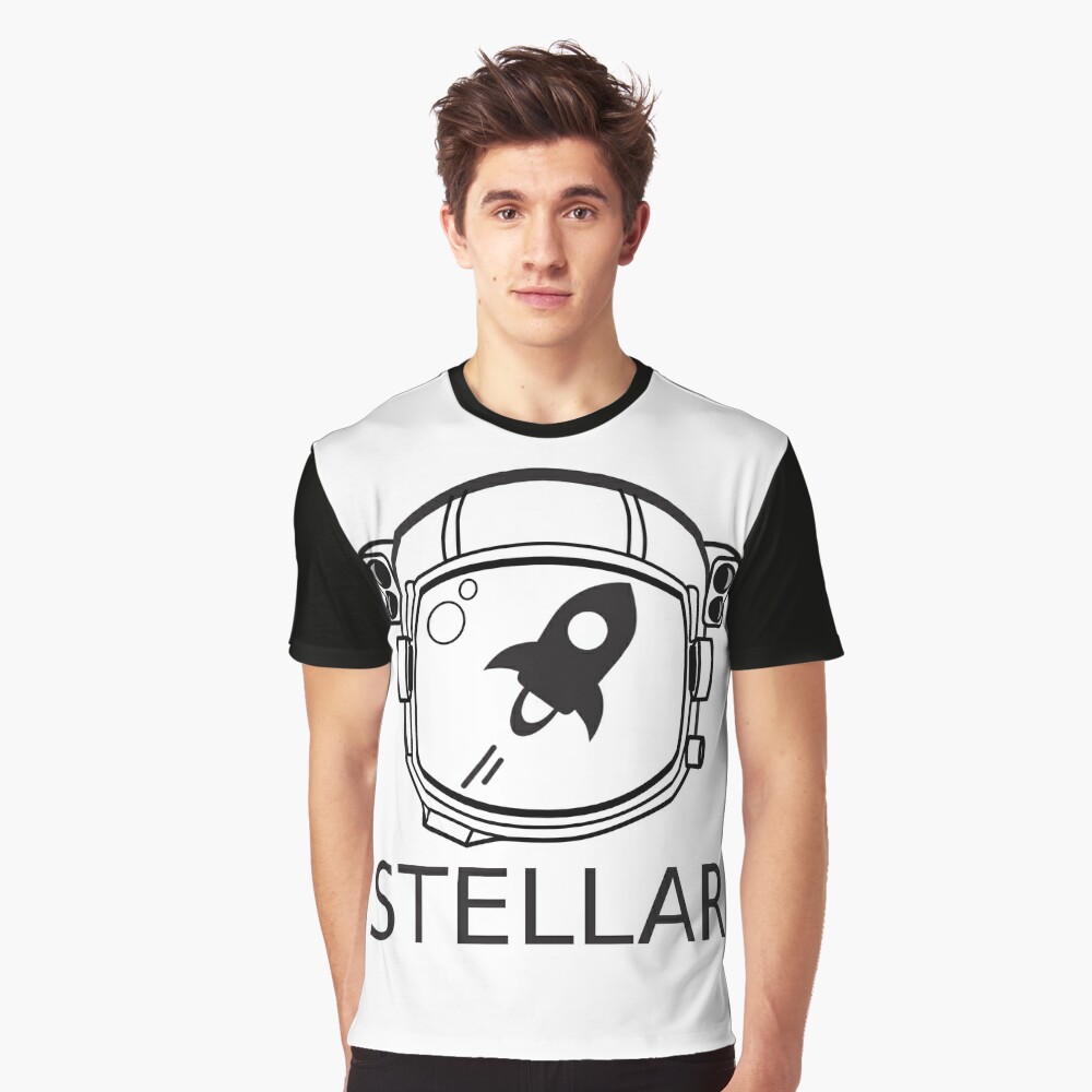 Stellar Lumens Space Helmet Dark Logo T Shirt By Imbz Redbubble - dark space helmet shirt roblox