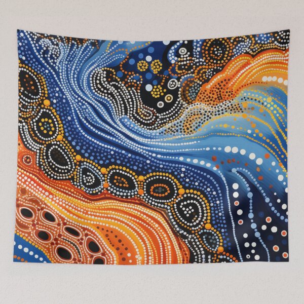 Item preview, Aboriginal Inspired Dot Art - With Lava And Water designed and sold by GrinGalore.