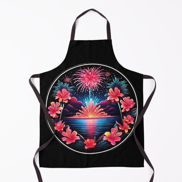 Item preview, Neon Fireworks Show in Hawaii with Neon Orchids designed and sold by NautiChic.