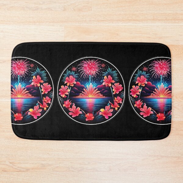 Item preview, Neon Fireworks Show in Hawaii with Neon Orchids designed and sold by NautiChic.