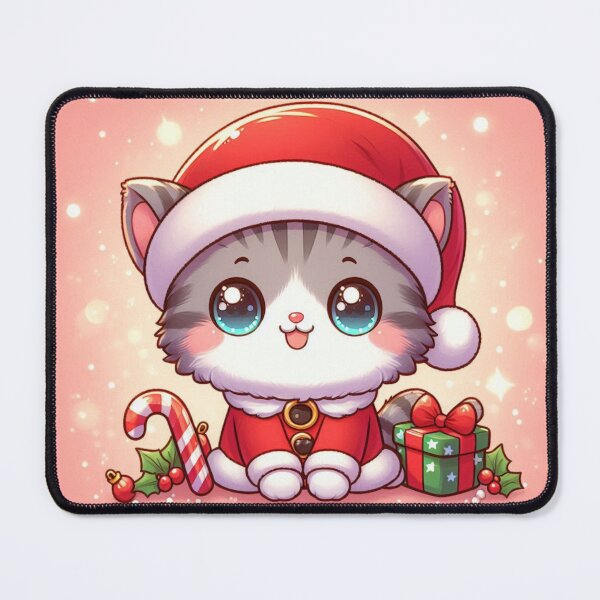 Item preview, Aesthetic kitten with pink bow and Christmas Presents designed and sold by Ajoras-99.