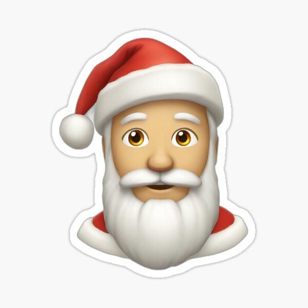 Santa Claus Festive Emoji" Sticker by Xistence | Redbubble
