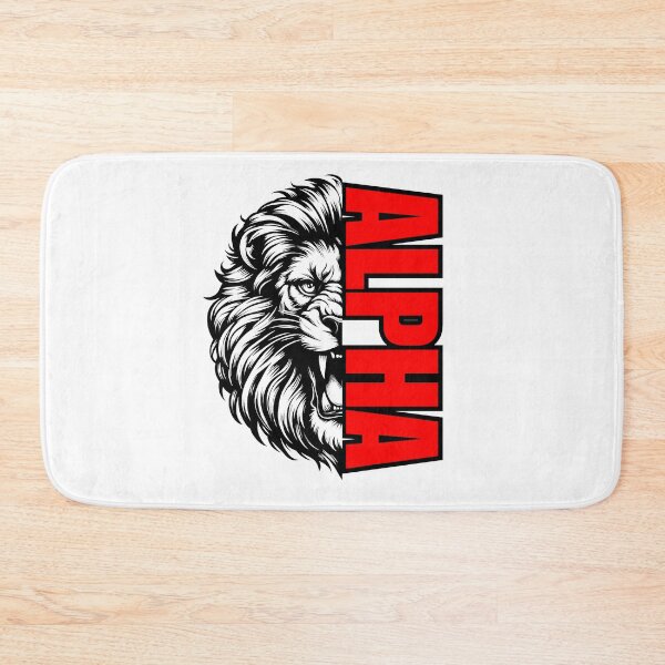 Item preview, Bold Red "ALPHA" with Subtle Roaring Lion Silhouette designed and sold by beast-net.