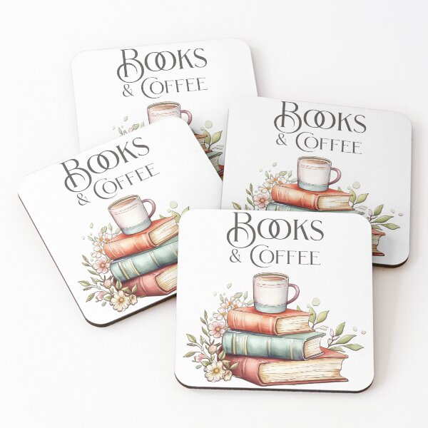 Item preview, Books & Coffee designed and sold by QuirkyLands.