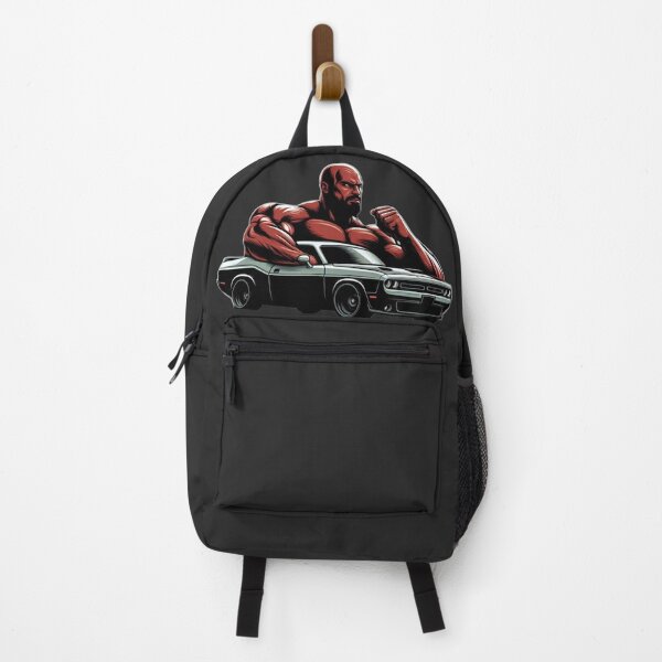 Item preview, Muscular Bald Man with Dodge Challenger designed and sold by GeneralDaily.