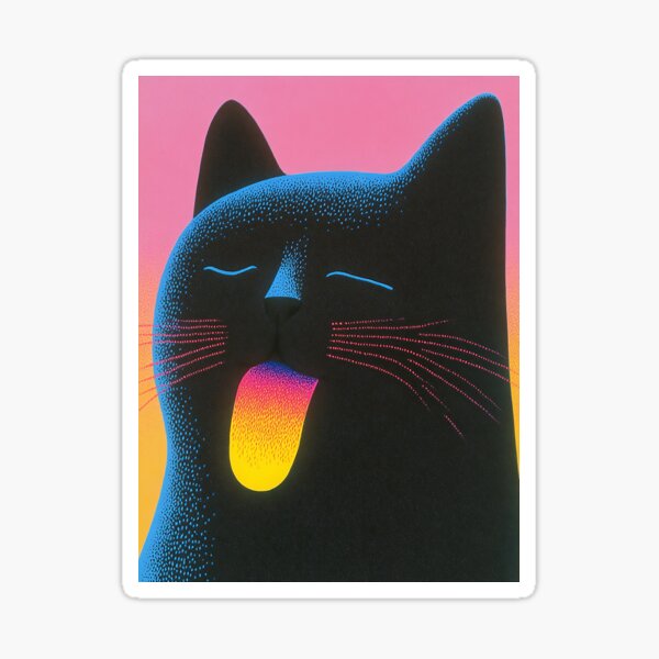 Minimal Cat Sticker