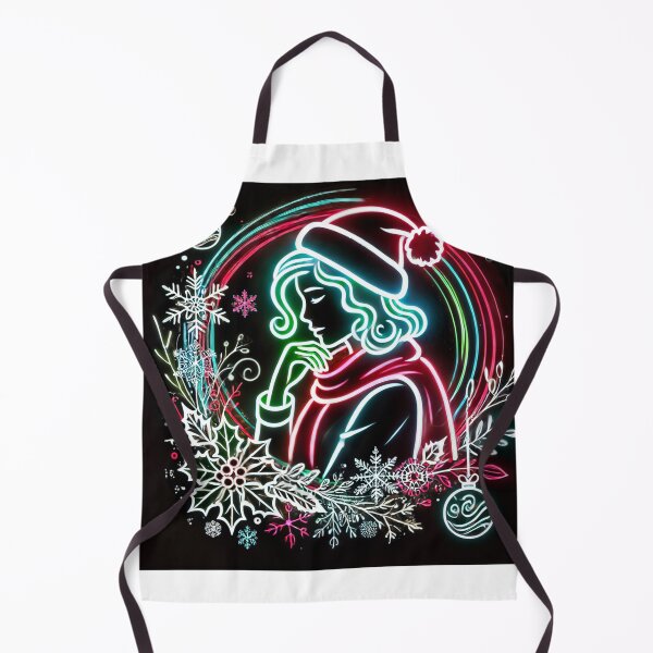 Item preview, Neon-lit woman with Christmas design designed and sold by Thomas-Arts.