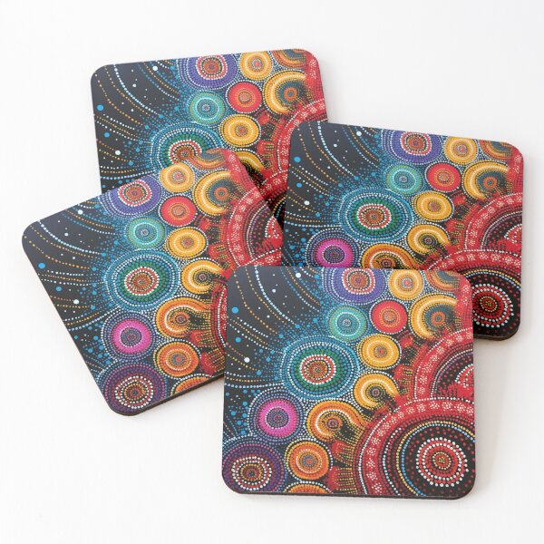Item preview, Aboriginal Inspired Dot Art - Flowering designed and sold by GrinGalore.