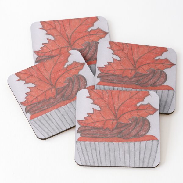 Item preview, Cupcake with autumn leaf  designed and sold by Artbysarah23.