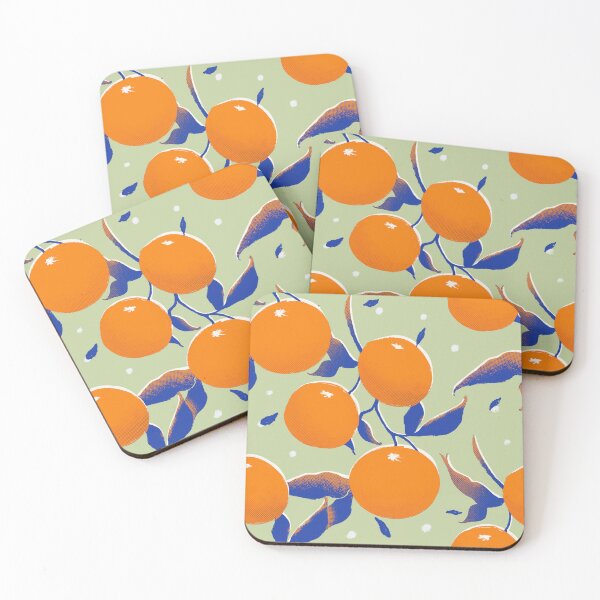Item preview, Orange pattern, pop art on green designed and sold by SztuKarola.