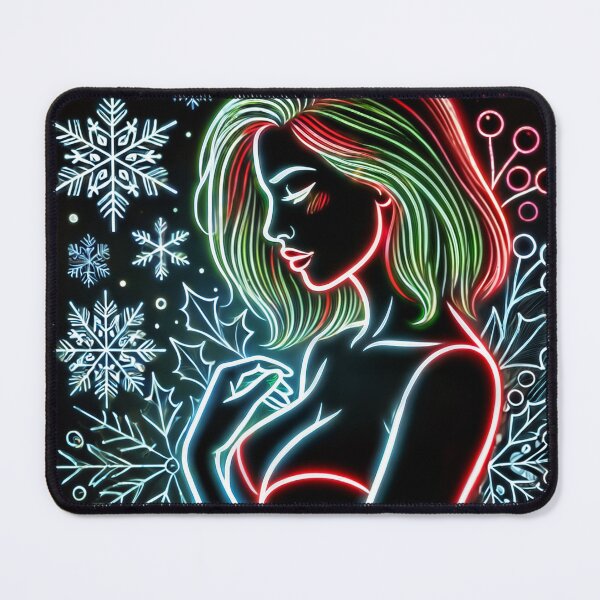 Item preview, Neon-lit woman with Christmas motifs designed and sold by Thomas-Arts.