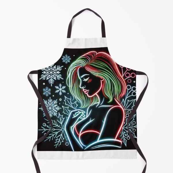 Item preview, Neon-lit woman with Christmas motifs designed and sold by Thomas-Arts.
