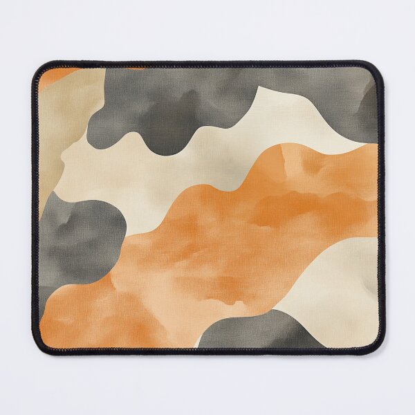Item preview, Seamless pattern of flowing watercolor shapes in earthy tones like sienna, ochre, and slate grey for a natural aesthetic - designed and sold by ThaiArtShop.