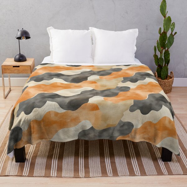 Item preview, Seamless pattern of flowing watercolor shapes in earthy tones like sienna, ochre, and slate grey for a natural aesthetic - designed and sold by ThaiArtShop.