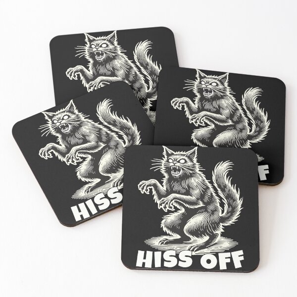 Item preview, Creepy Cat Hiss Off Statement designed and sold by LuminOrb.