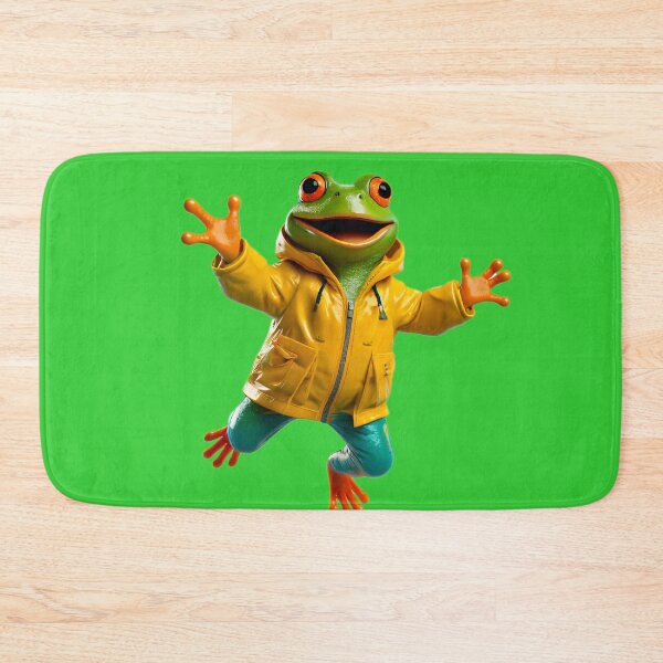 Item preview, Happy Frog in Yellow Raincoat designed and sold by AleTot.