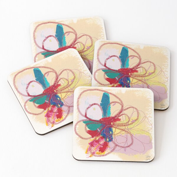 Item preview, Modern Flower Stitched and Painted designed and sold by leahgay.